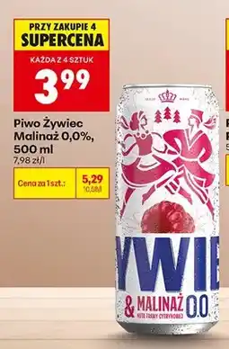Biedronka Piwo bezalkoholowe Żywiec Malinaż oferta