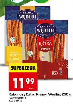 Biedronka Kabanosy Extra drobiowo-wieprzowe Kraina Wędlin oferta