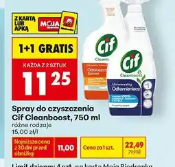 Biedronka Spray do czyszczenia Cif Cleanboost Uniwersalny Odkamieniacz oferta
