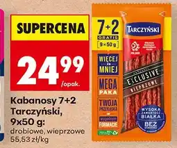 Biedronka Kabanosy drobiowe 7+2 Tarczyński 9-pak oferta