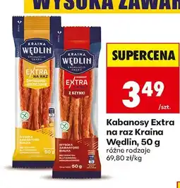 Biedronka Kabanosy Extra Na Raz drobiowo-wieprzowe Kraina Wędlin oferta