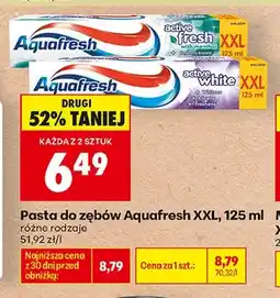 Biedronka Pasta do zębów Aquafresh Active White XXL oferta