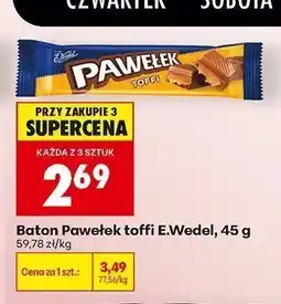 Biedronka Baton Pawełek toffi E.Wedel oferta