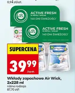 Biedronka Wkłady zapachowe Air Wick Active Fresh 2-pak oferta