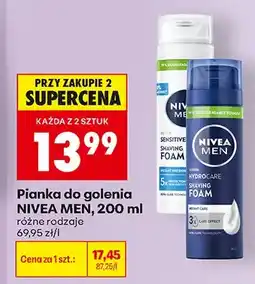 Biedronka Pianka do golenia Nivea Men Sensitive oferta