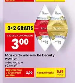 Biedronka Maska do włosów Be Beauty do włosów farbowanych oferta