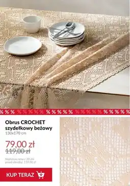 Homla Obrus szydełkowy Crochet beżowy 130x170 cm oferta