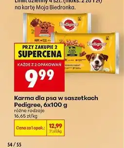 Biedronka Karma dla psa w saszetkach Pedigree 6-pak oferta