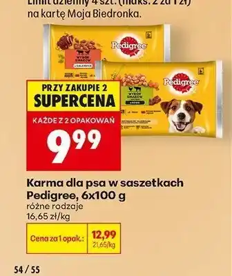 Biedronka Karma dla psa w saszetkach Pedigree 6-pak oferta