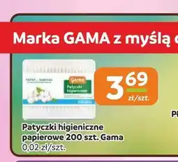 Gama Patyczki higieniczne papierowe Gama 200-pak oferta