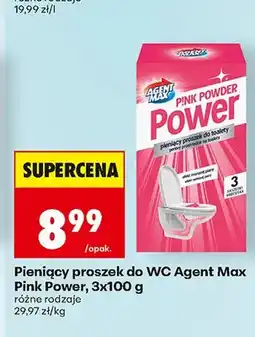 Biedronka Pieniący proszek do WC Agent Max Pink Power 3-pak oferta