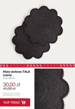 Homla Maty stołowe TALA czarne 38 cm oferta