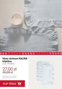 Homla Maty stołowe KALIRA błękitne oferta