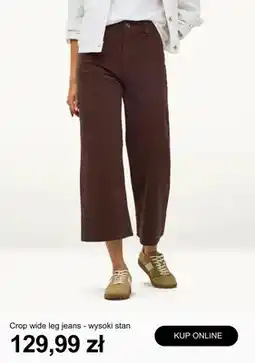 C&A Jeansy damskie Crop wide leg - wysoki stan oferta