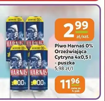 Gama Piwo bezalkoholowe Harnaś Orzeźwiająca Cytryna 4-pak oferta