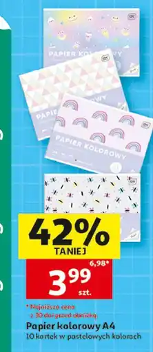 Auchan Papier kolorowy a4/10 Interdruk oferta