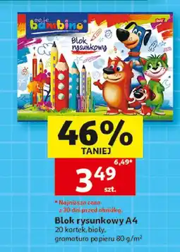 Auchan Blok rysunkowy a4 20 kartek Moje Bambino oferta
