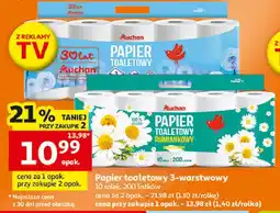 Auchan Papier toaletowy rumiankowy Auchan oferta