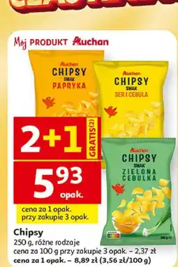 Auchan Chipsy zielona cebulka Auchan oferta