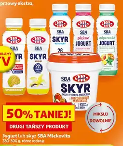 Auchan Jogurt skyr z brzoskwinią i marakują Mlekovita Sba oferta