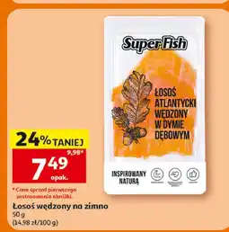 Auchan Łosoś atlantycki wędzony w dymie dębowym Superfish oferta