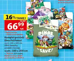 Auchan Komplet pościeli 160 + 200 cm 70 x 80 psi patrol oferta