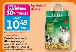 Auchan Żwirek drewniany zapach sosnowy Auchan Na Co Dzień (Logo Zielone) oferta