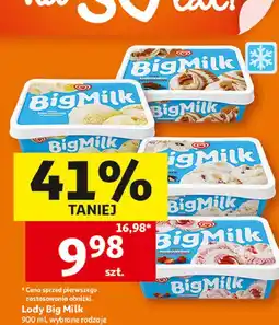 Auchan Lody bakalia Algida Big Milk oferta