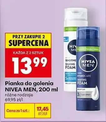 Biedronka Pianka do golenia NIVEA MEN, 200 ml oferta