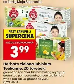 Biedronka Herbata zielona lub biała Teekanne, 20 torebek oferta