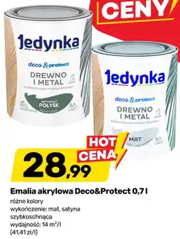 Bricomarche Emalia akrylowa Jedynka Deco & Protect Drewno i Metal satynowy połysk oferta