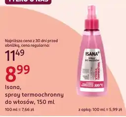 Rossmann Isana, spray termoochronny do włosów oferta