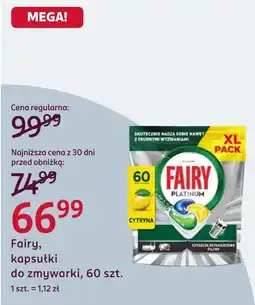 Rossmann Fairy kapsułki do zmywarki oferta