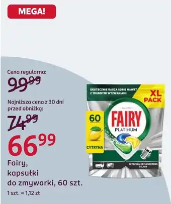 Rossmann Fairy kapsułki do zmywarki oferta