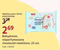 Rossmann Babydream chusteczki nawilżane oferta