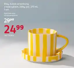 Rossmann Eloy, kubek ceramiczny z talerzykiem, żółty oferta