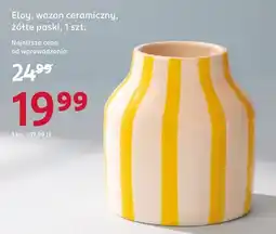 Rossmann Eloy, wazon ceramiczny, żółte paski oferta