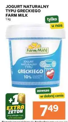 Stokrotka Market Jogurt naturalny typu greckiego Farm Milk oferta
