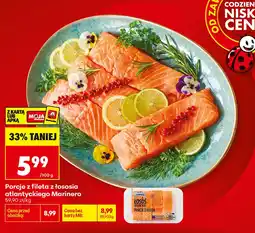Biedronka Porcje z fileta z łososia atlantyckiego Marinero oferta
