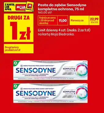 Biedronka Pasta do zębów Sensodyne kompletna ochrona oferta