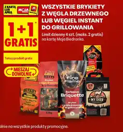 Biedronka Brykiety z węgla drzewnego lub węgiel instant do grillowania oferta