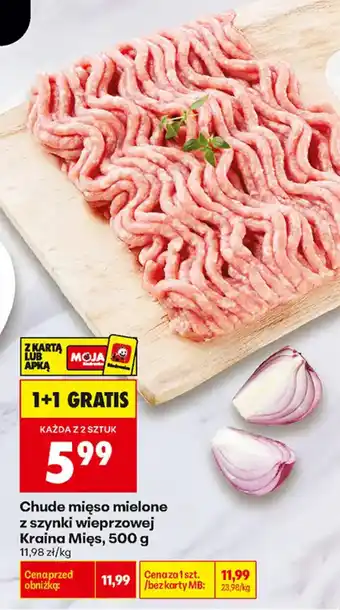 Biedronka Chude mięso mielone z szynki wieprzowej Kraina Mięs oferta