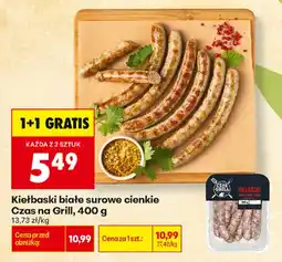 Biedronka Kiełbaski białe surowe cienkie Czas na Grill oferta