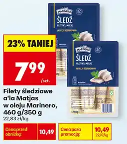 Biedronka Filety śledzie a'la Matjas w oleju Marinero oferta