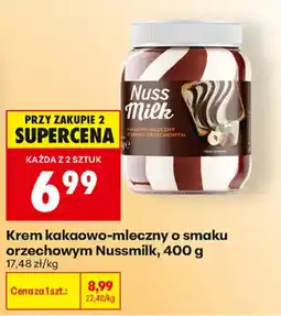 Biedronka Krem kakaowo-mleczny o smaku orzechowym Nussmilk oferta
