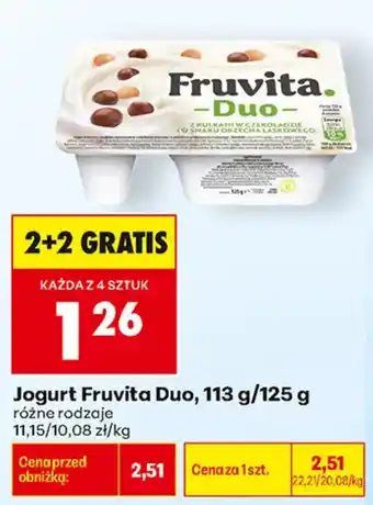 Biedronka Jogurt Fruvita Duo oferta