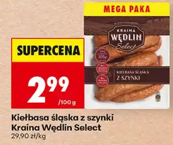 Biedronka Kiełbasa Śląska z Szynki Kraina Wędlin Select oferta