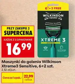 Biedronka Maszynki do golenia Wilkinson Xtreme3 Sensitive oferta