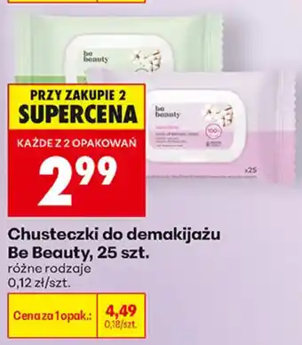 Biedronka Chusteczki do demakijażu Be Beauty oferta