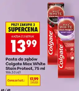 Biedronka Pasta do zębów Colgate Max White Stain Protect oferta